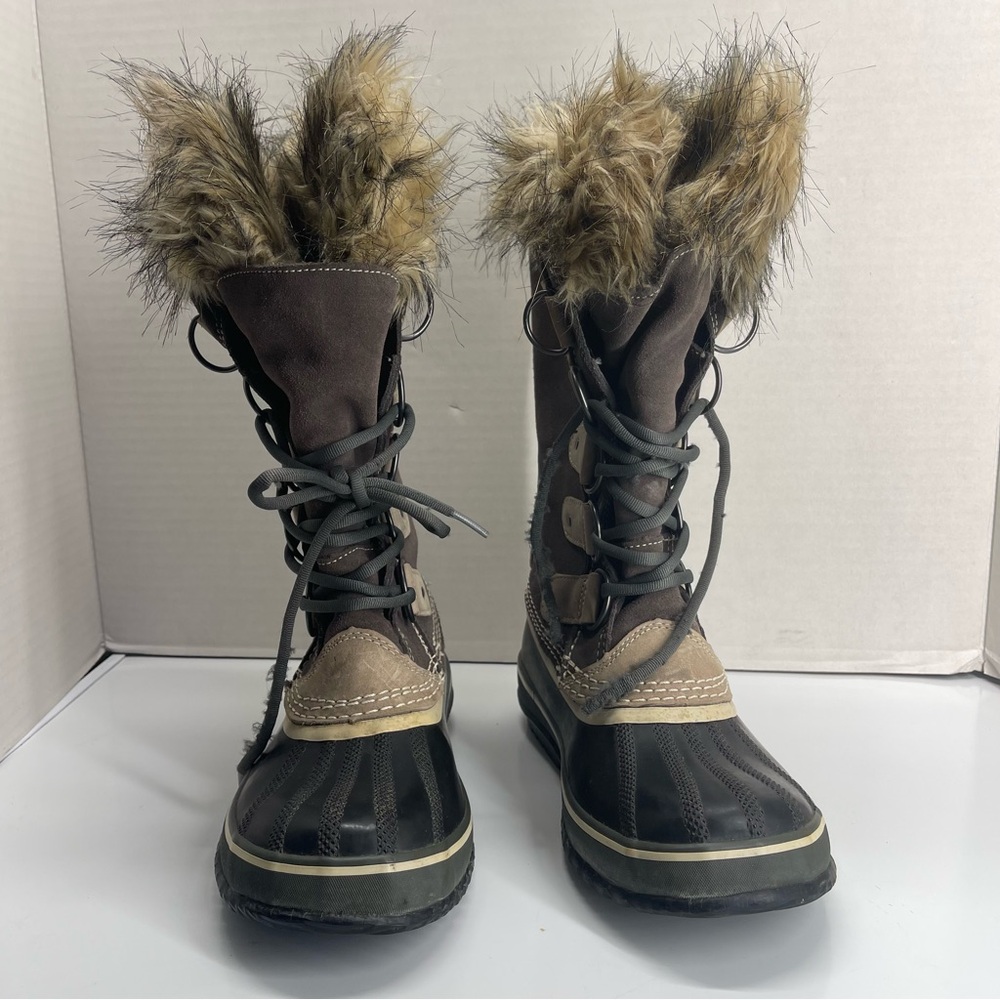 Sorel Joan of Arctic Faux Fur Winter Boots Sz 8 - Picture 3 of 13